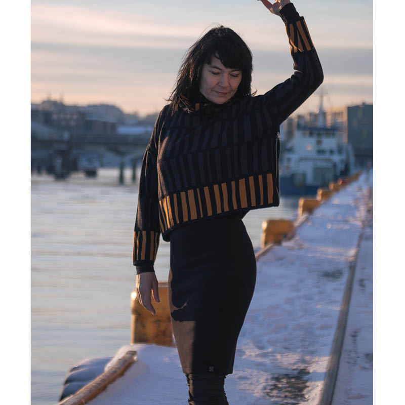 Skjørt ensfarget sort - Bilde 3