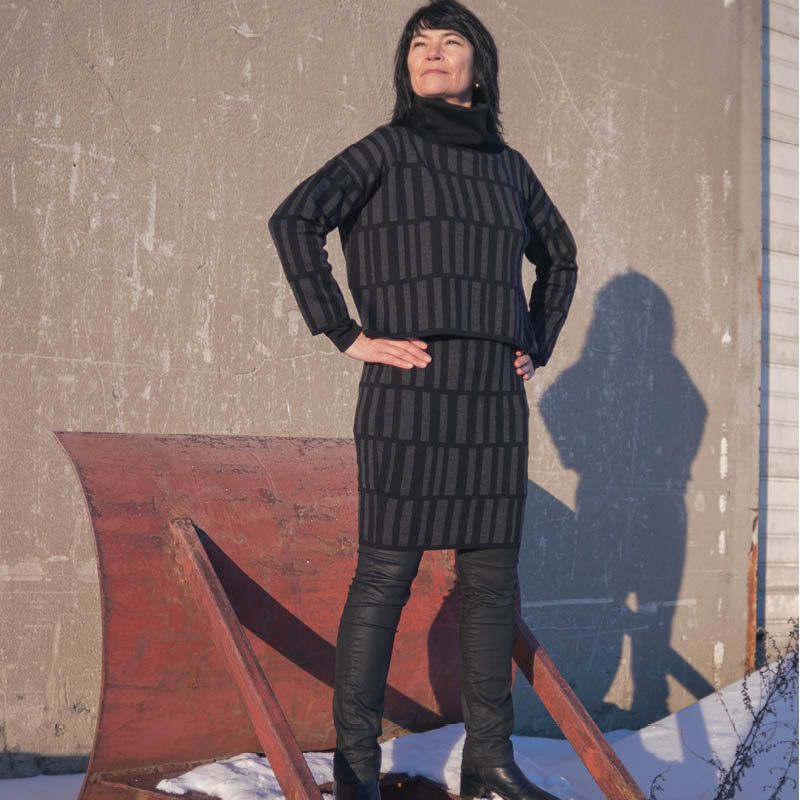 Skjørt sort/grå - Bilde 1