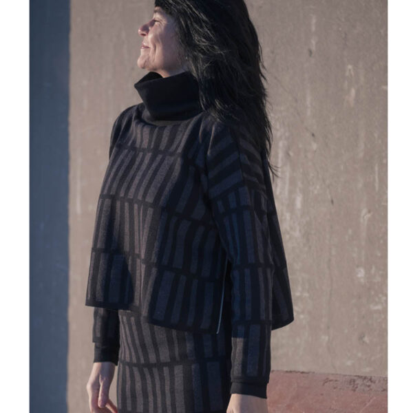 Genser kort sort/grå, fra Duodu