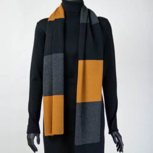 Sjal sort/grå/oker fra DUODU - Bilde 2