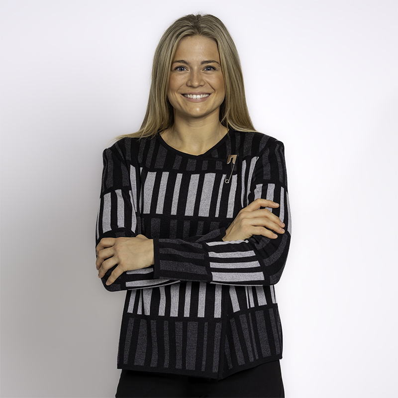 Kort jakke sort/lys/mørk grå med nål - Bilde 3