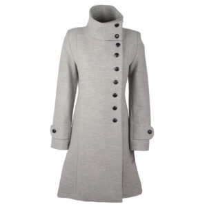 Helle tovet ullkåpe lys grå