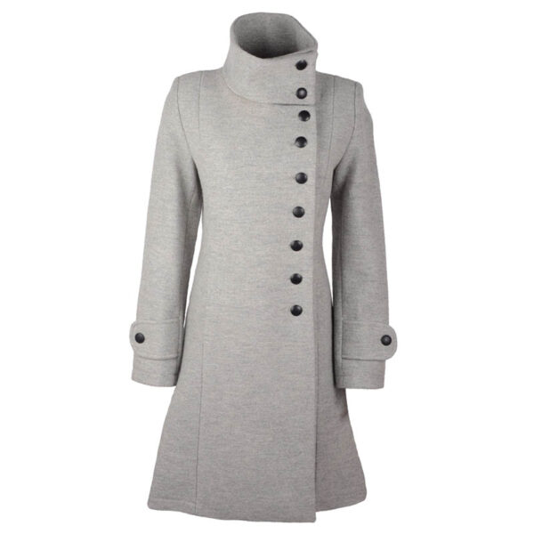 Helle tovet ullkåpe lys grå