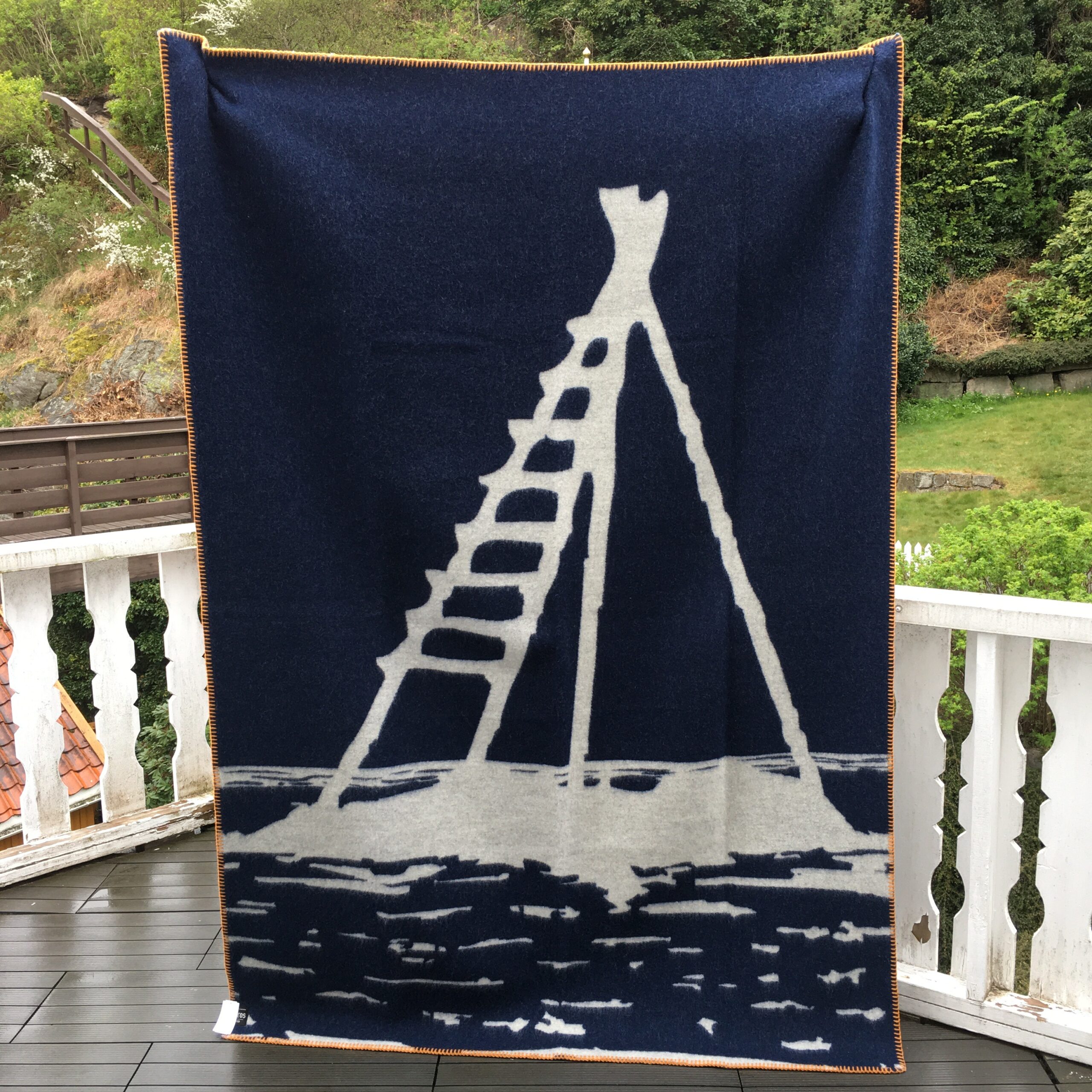 Laksestigen pledd blå - Bilde 3