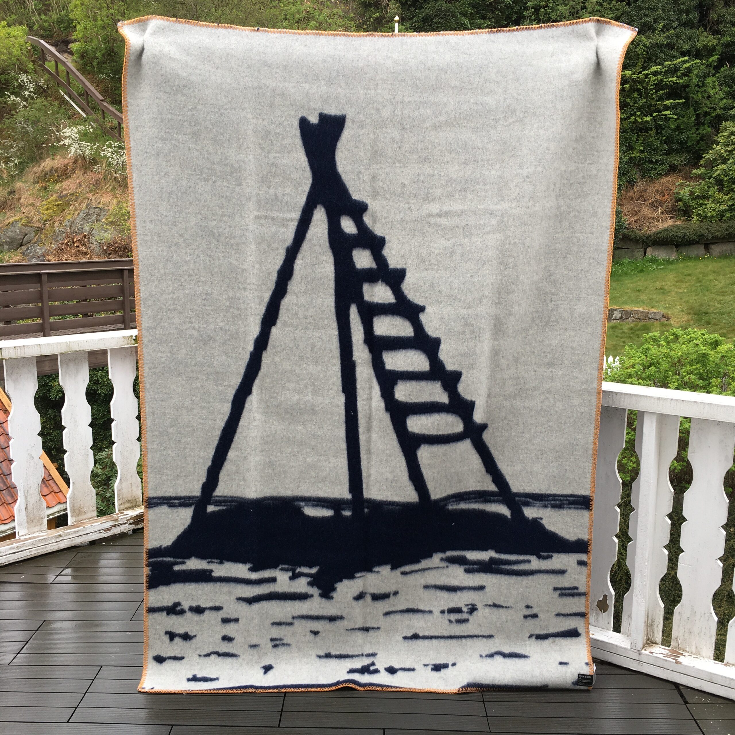 Laksestigen pledd blå - Bilde 4