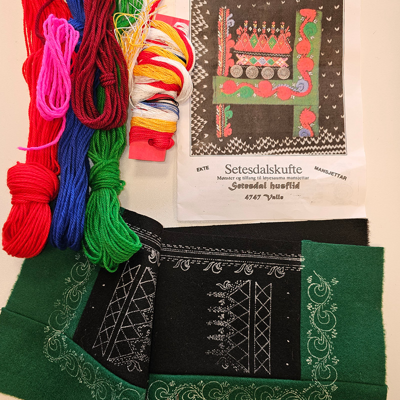 Broderipakke mansjett til Setesdalsgenser - Bilde 2