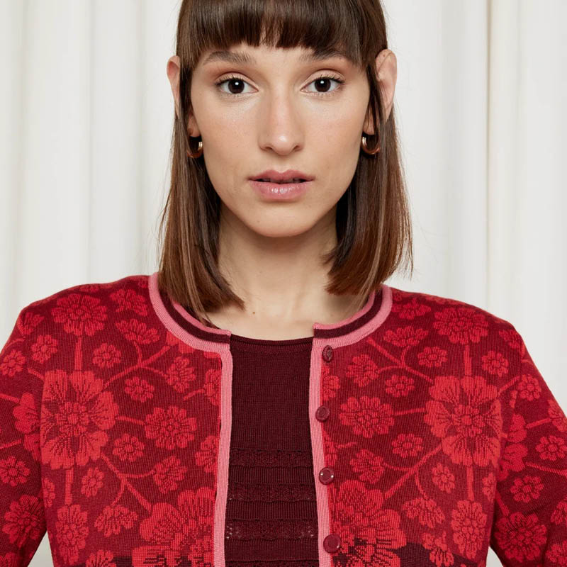 Marit cardigan Rød - Bilde 2
