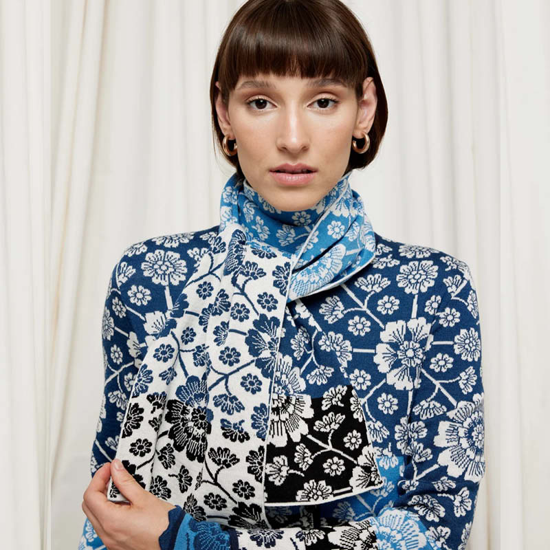 Marit skjerf blå - Bilde 2