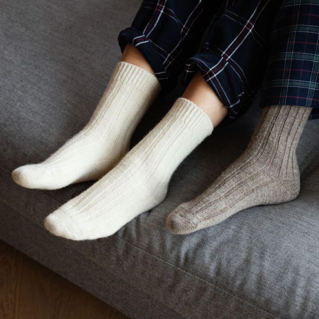 Oims Merino Wool Sock - Natural Brown