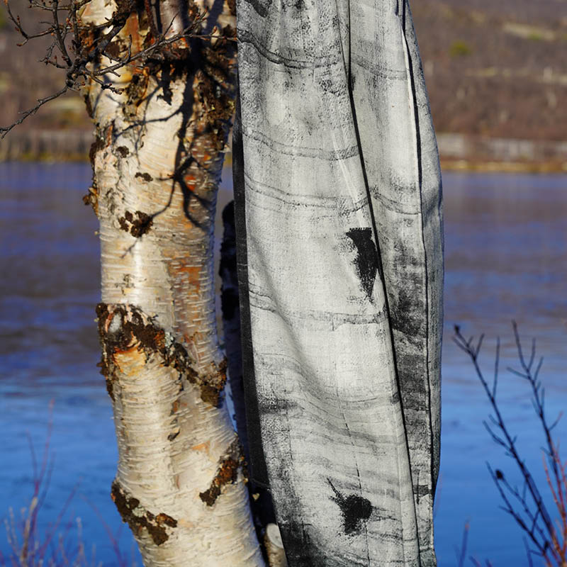 Skjerf OVER THE SEVEN SEAS/ BLACK AND WHITE - Bilde 3