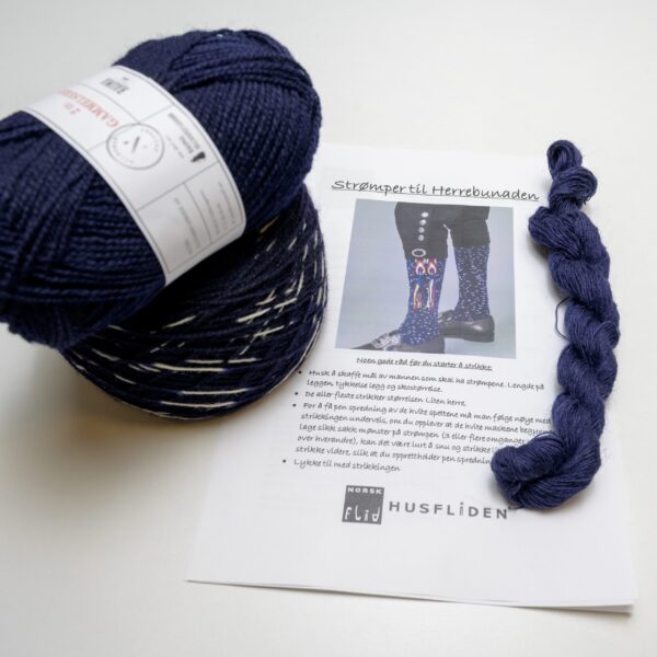 MATERIALPAKKE STRØMPER TIL MANNSBUNADEN FOR NORDLAND OG TROMS