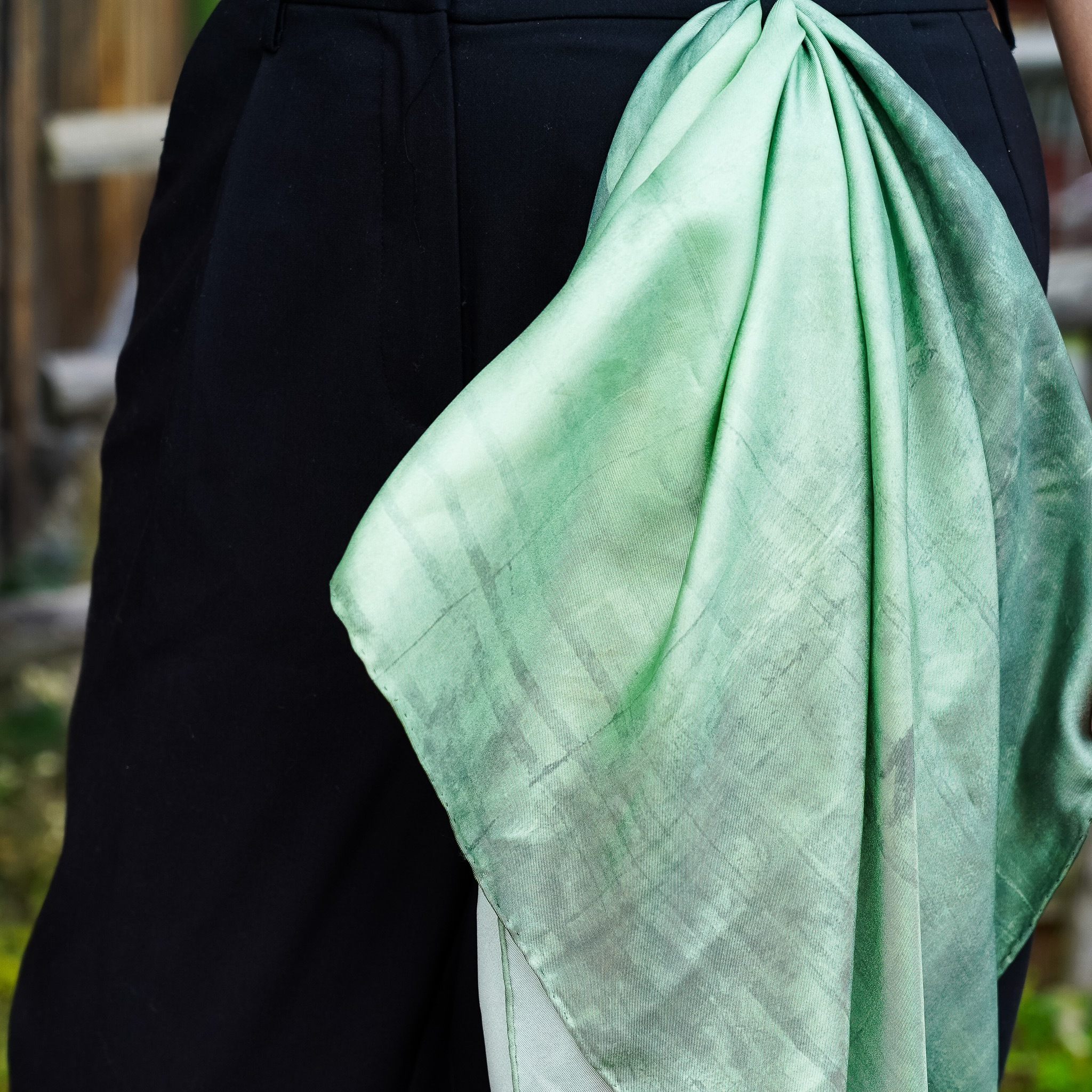 Silkeskjerf Over the seven seas, green - Bilde 1