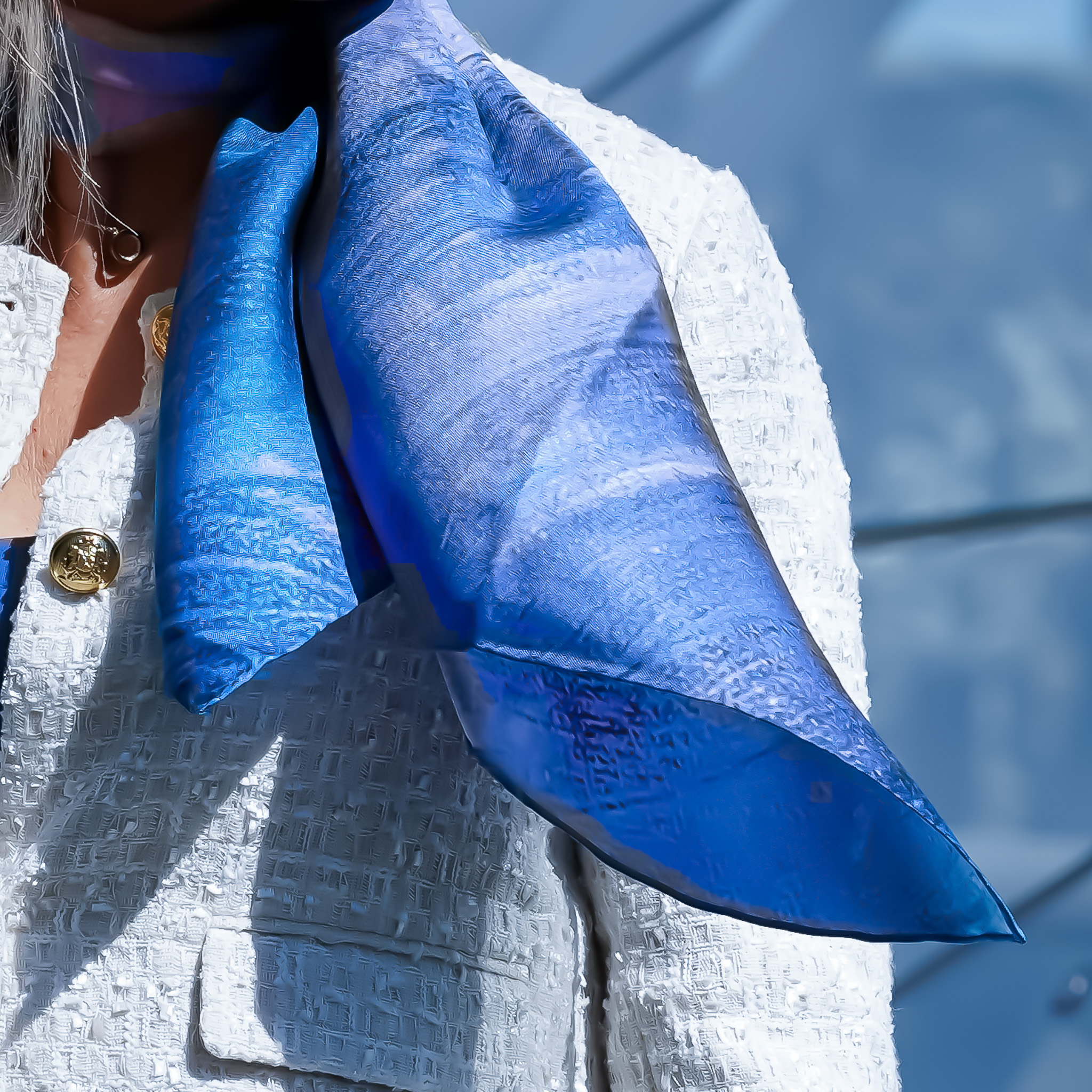 Silkesjal Blurred lines blue - Bilde 2