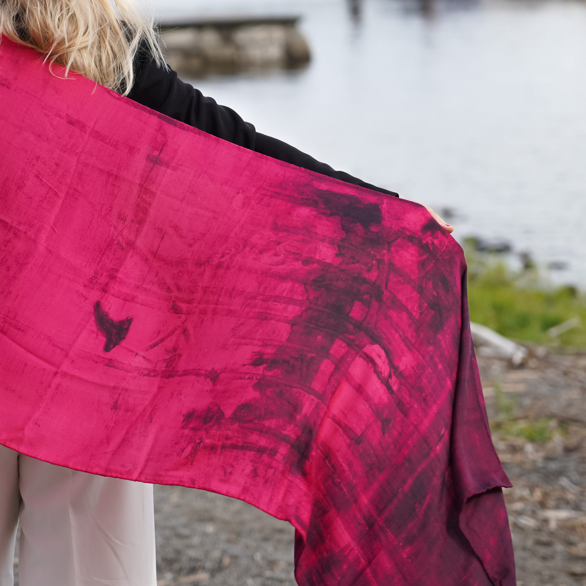 Skjerf Over the seven seas magenta - Bilde 5
