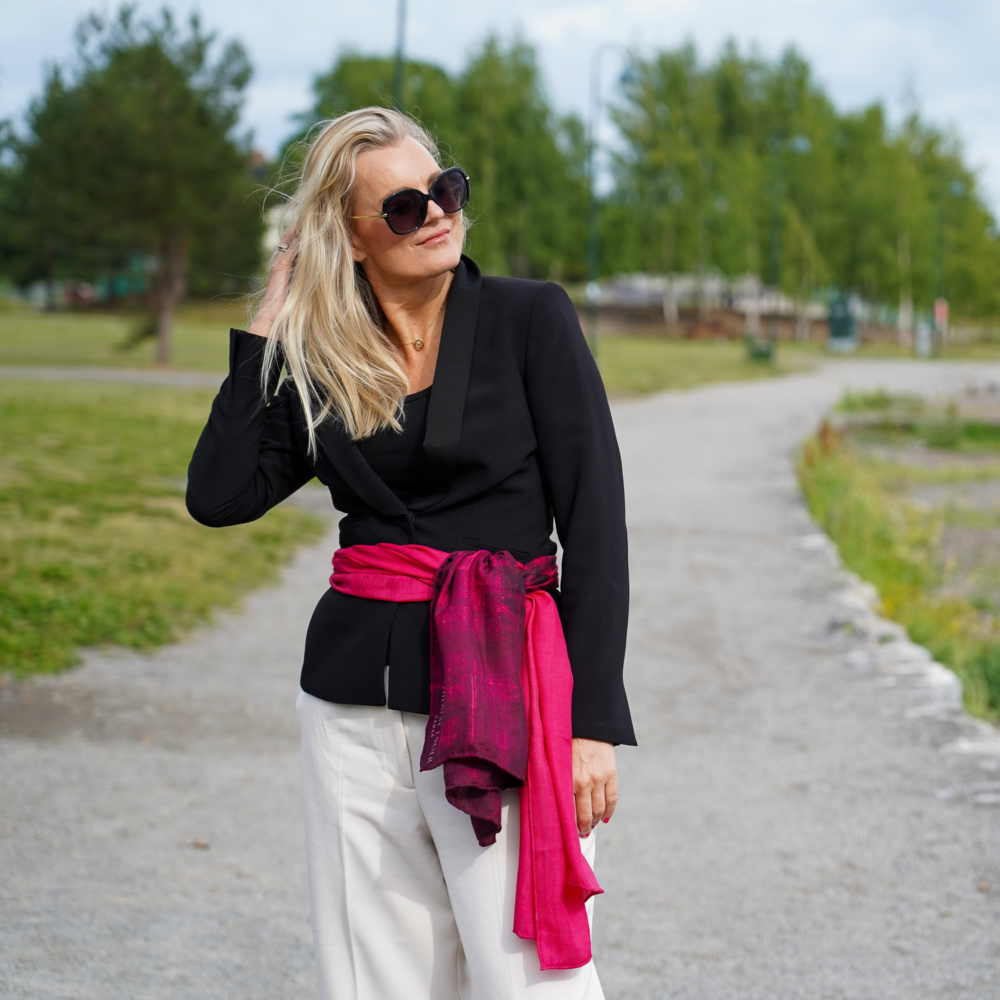 Skjerf Over the seven seas magenta - Bilde 7