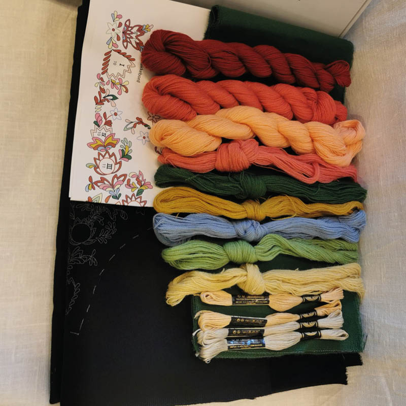 Materialpakke til brodert nye valdres bunad - Bilde 2