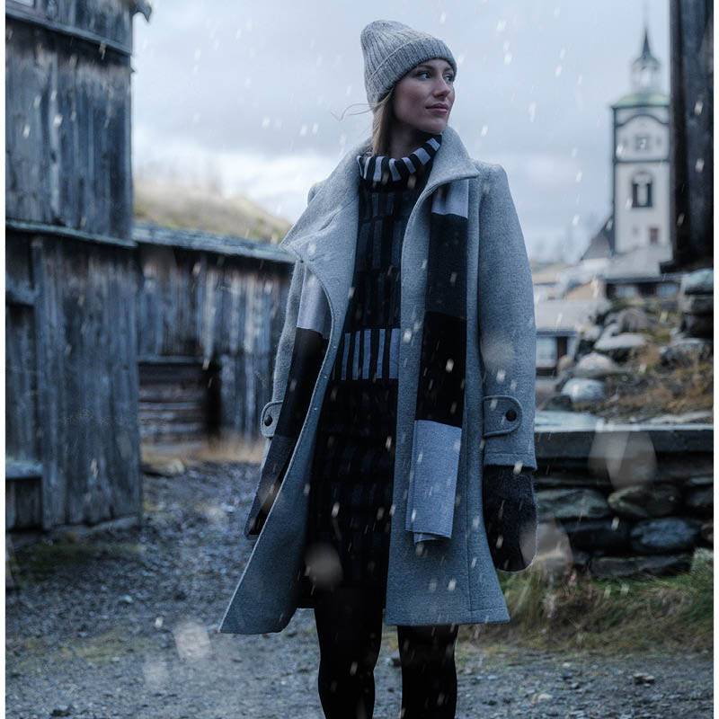 Sjal mørk/lys grå - Bilde 5