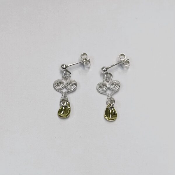 ØREPYNT MINI, HVIT, NORDLANDSSØLV