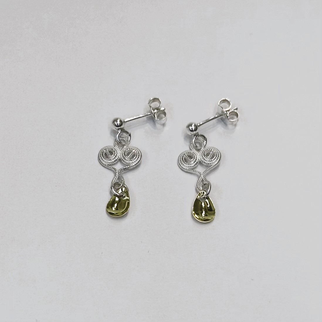 ØREPYNT MINI, HVIT, NORDLANDSSØLV - Bilde 1