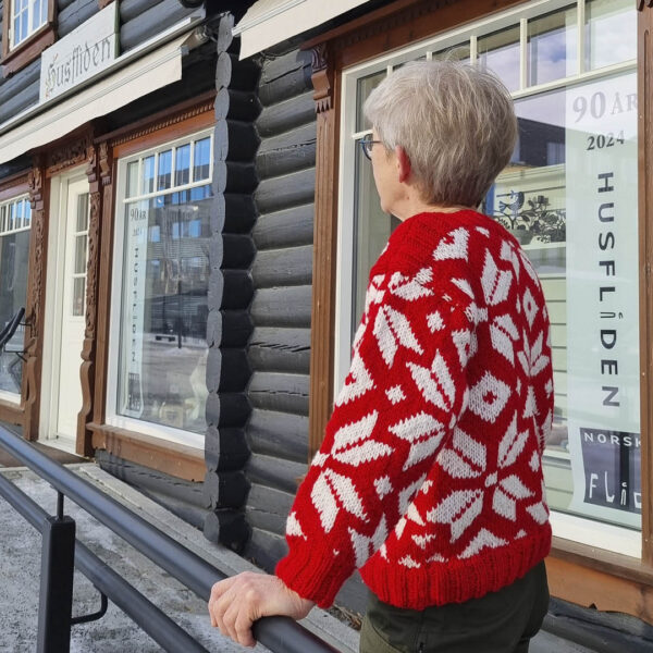 Strikkeskatt Genser med store stjerner, nr. 895