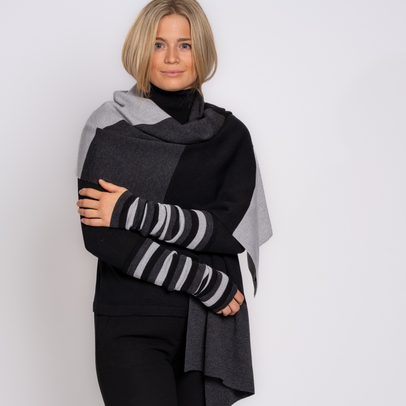 Sjal mørk/lys grå - Bilde 4