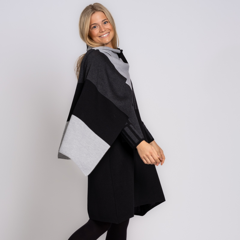 Sjal mørk/lys grå - Bilde 1