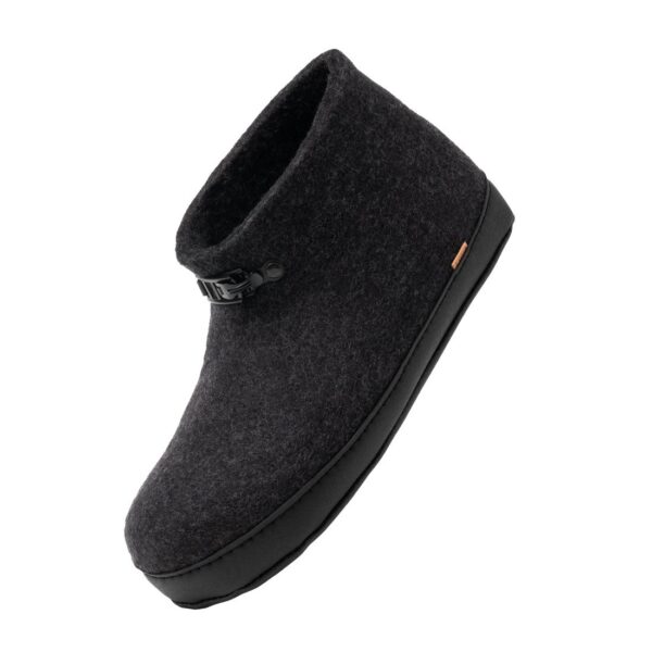 Koksgrå tøfler i filt - Den originale Haustøffelen