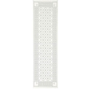 Løper Åttebladrose  50x150 cm beige