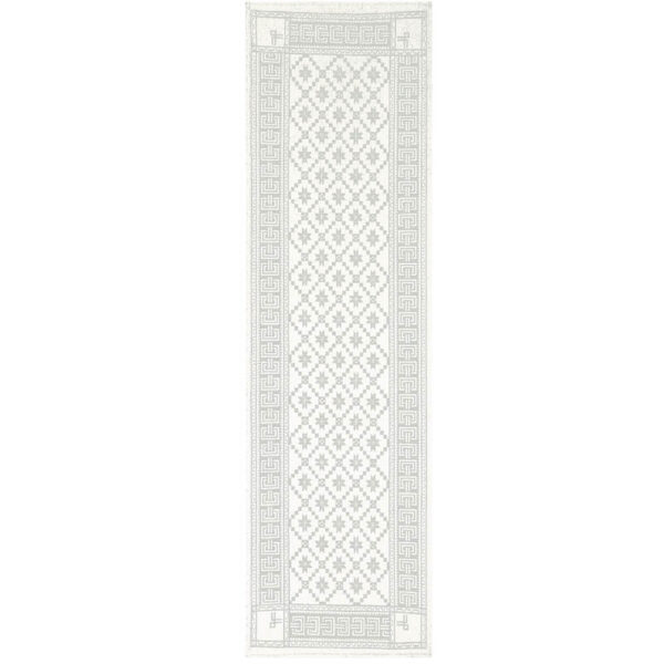 Løper Åttebladrose 50x150 cm beige