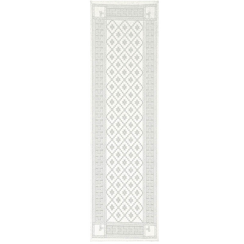 Løper Åttebladrose  50x150 cm beige - Bilde 1