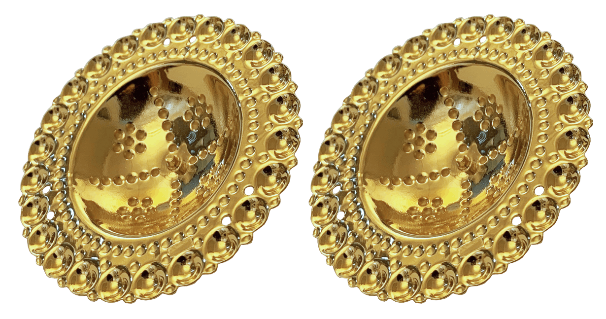 Borer 47 mm med kruser, forgylt/kvit - Bilde 2