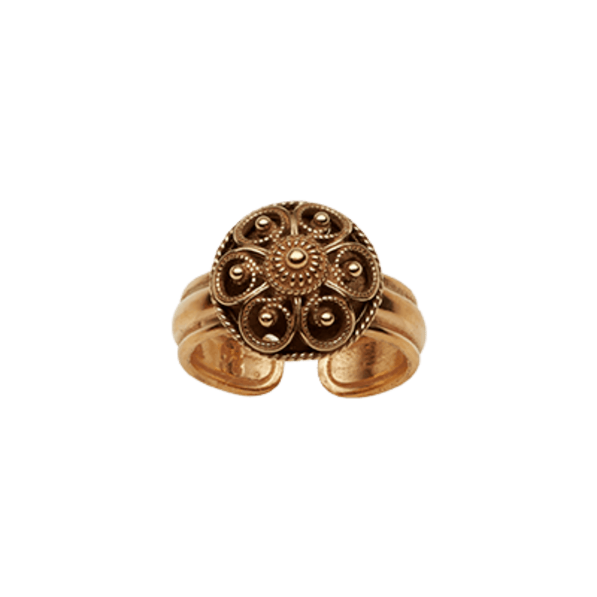 Bunadsring filigran med botn, oksidert - Bilde 1