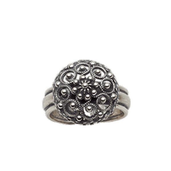 Bunadsring filigran, oksidert