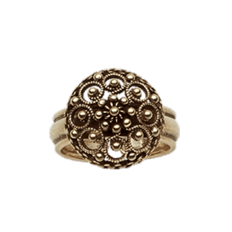 Bunadsring filigran, gamalforgylt - Bilde 1