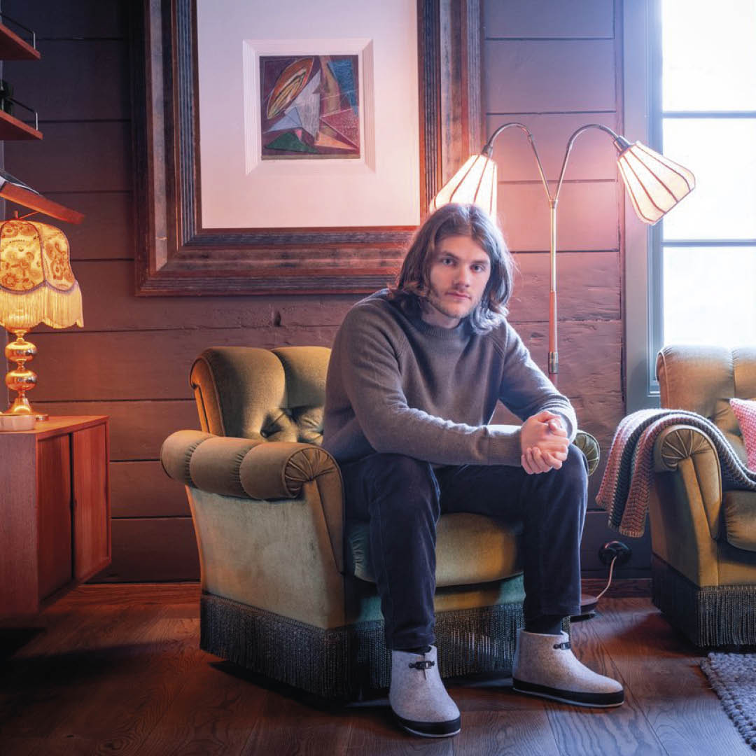 Grå tøfler i filt herre- den orginale Haustøffelen - Bilde 11