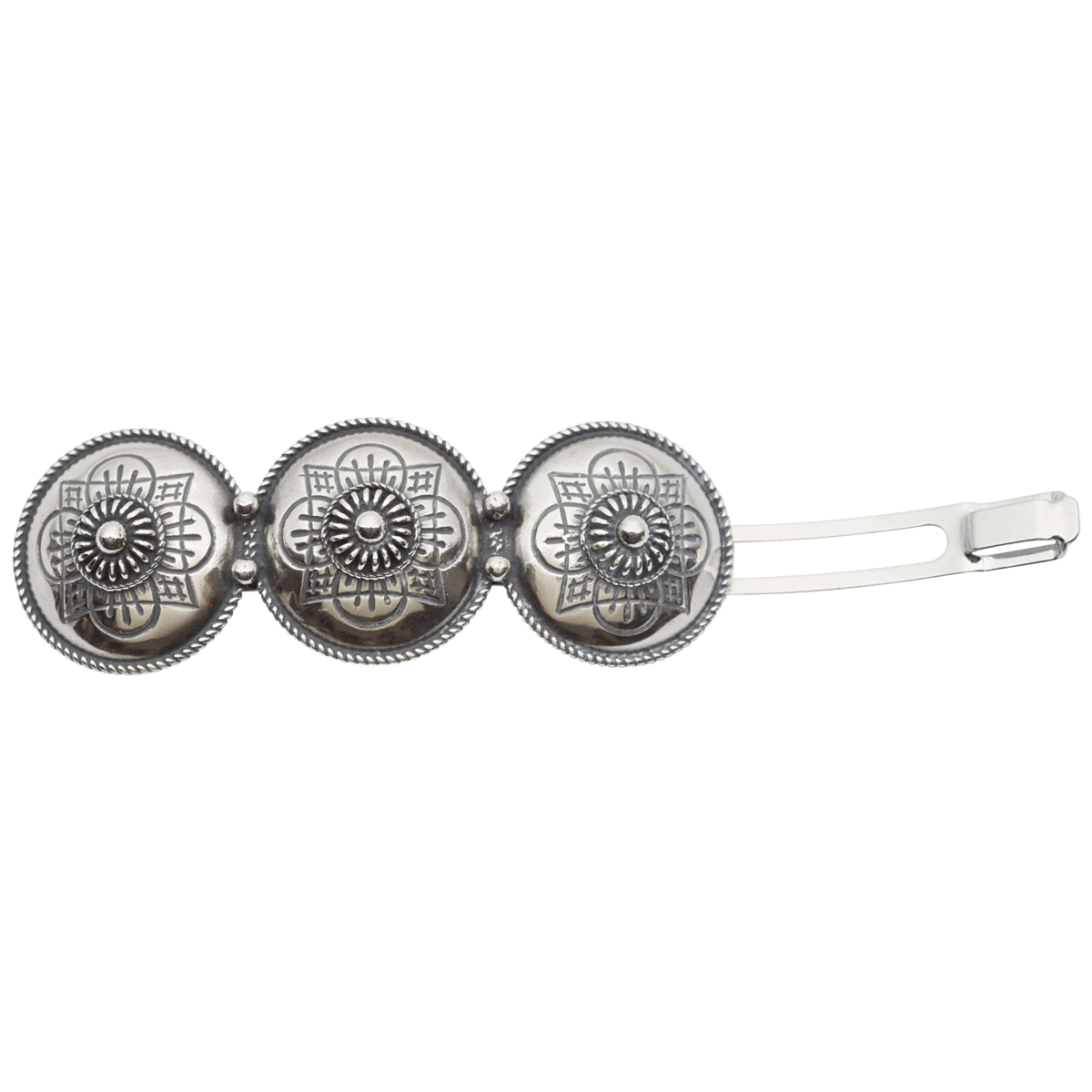 Hårspenne oline med kruser, oksidert - Bilde 1