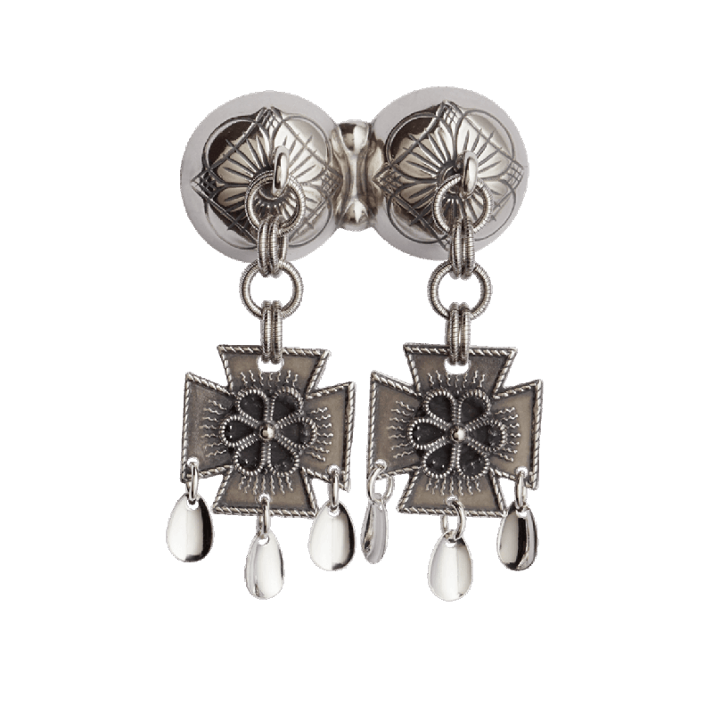 Halssølje med rosett, oksidert - Bilde 1