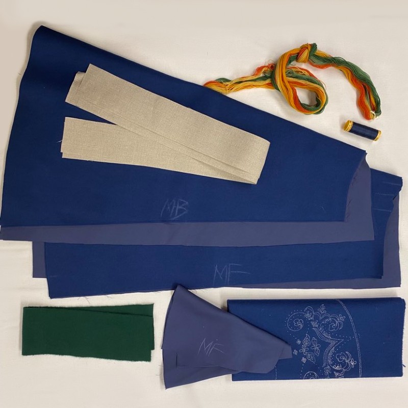 MATERIALPAKKE CAPE TIL VESTFOLD HUSFLIDSLAGS KVINNEBUNAD 32 MODELL - Bilde 2