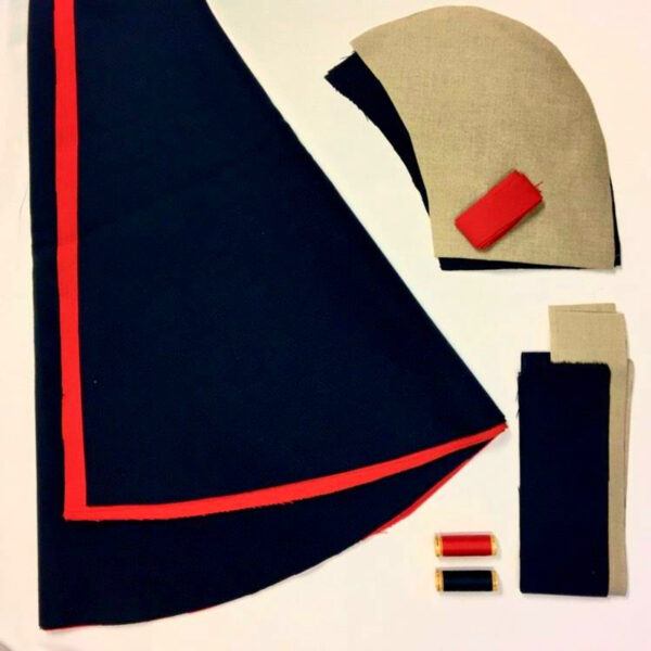 Materialpakke Cape Vestfold Husflidslags kvinnebunad 56 modell