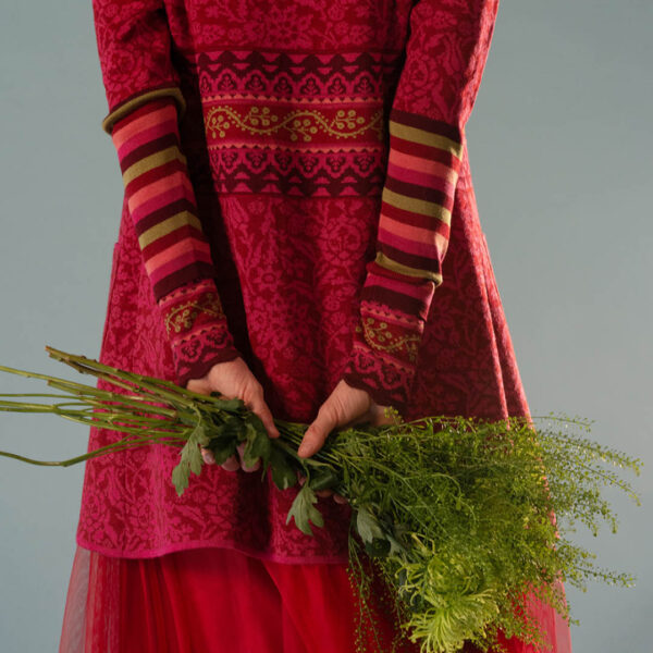 Silkevei cardigan rød