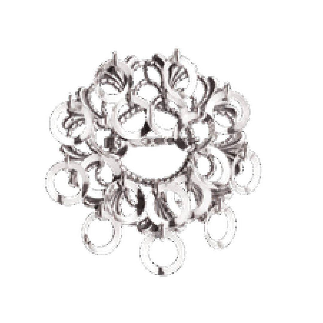 Ringsølje støypt, oksidert - Bilde 1