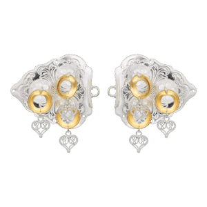 Spenne Hallingdal med 429 heng, kvit/forgylt