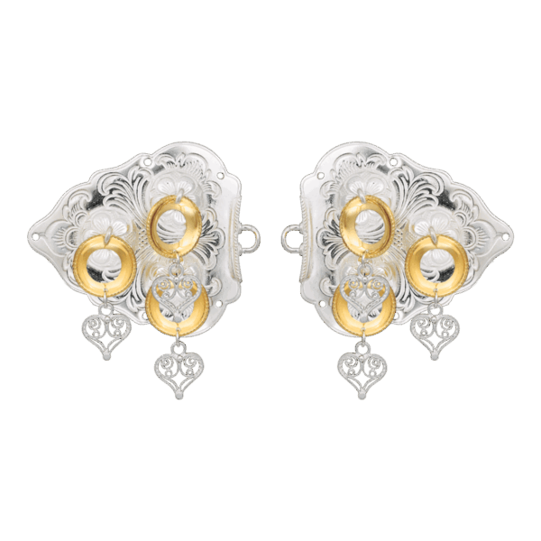 Spenne Hallingdal med 429 heng, kvit/forgylt