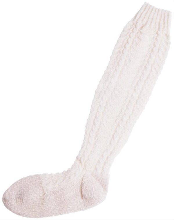 <p>Strømper til svart mannsbunad er i mønster Havskum. </p>