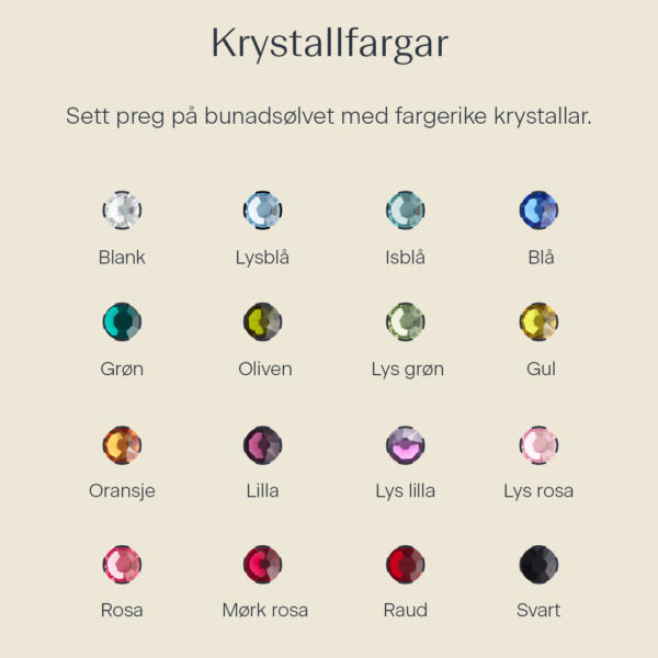 Skjerfring med stein og filigran, kvit
